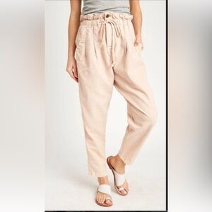 Free People Women's Pink Margate Drawstring Pants Size‎ Small.